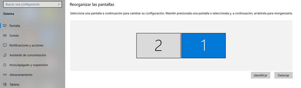 configuracion windows 10 pantallas